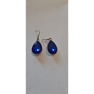 Blue Crystal Dangle Earrings